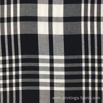 100%viscose yarn dyed fine twill check fabric